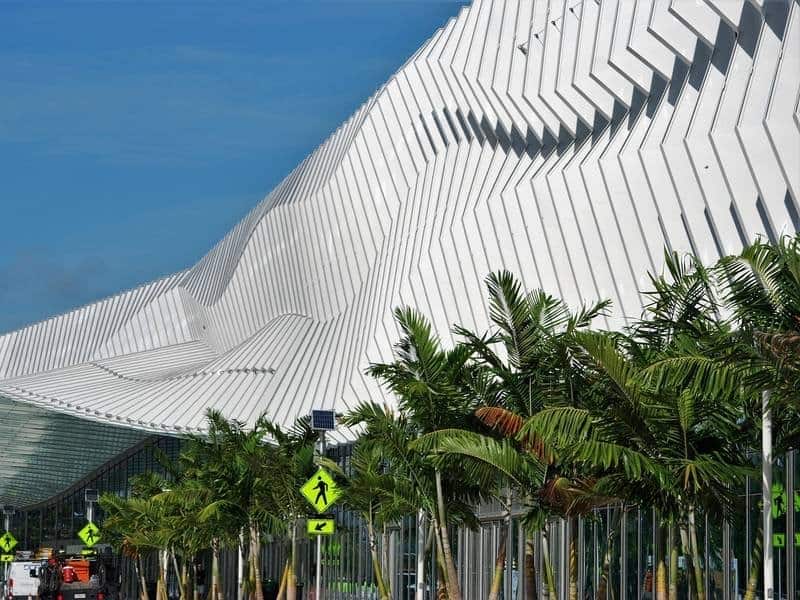 Miami Beach new convention center close up